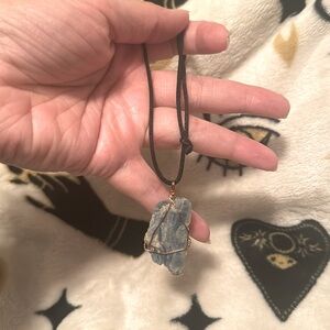 Blue Kyanite Crystal necklace